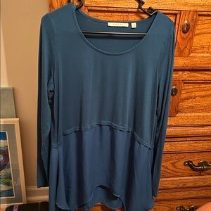 Cyrus Blue Long Sleeve Layered Top